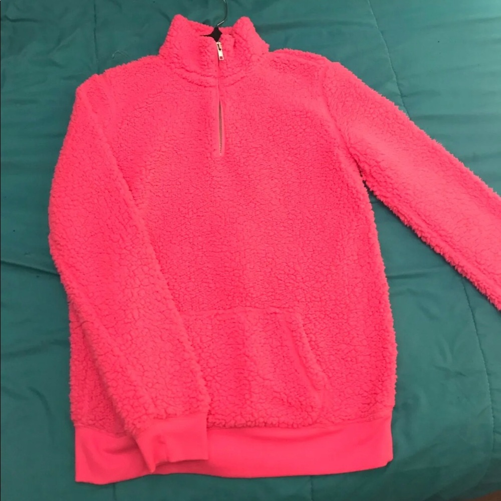 Pink Sherpa pullover